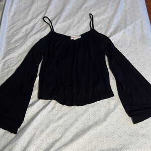 H&M Coachella Collection Long Sleeve Strap Top - Black